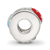 Sterling Silver Reflections Enamel Preciosa Crystal Ladybug Kids Bead